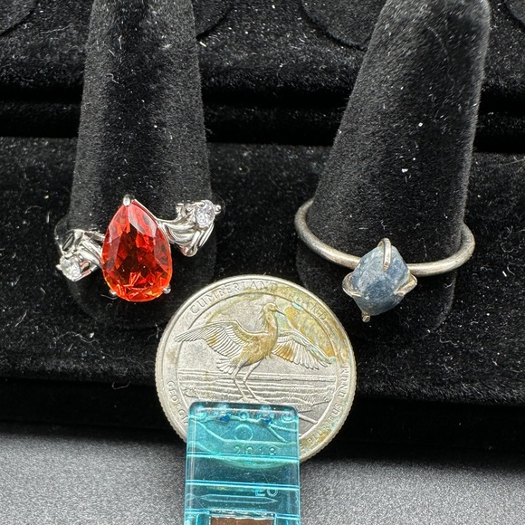 Jewelry - Elegant Silver and Red Gemstone Ring